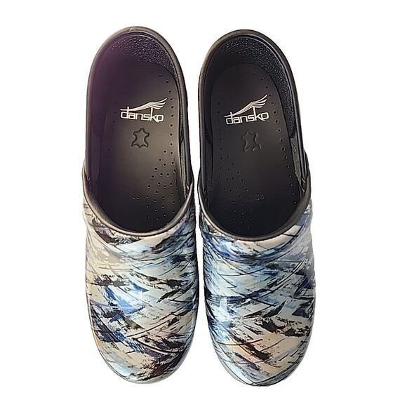 Dansko Professional Clog Patent Leather Criss Cross Multi EU Size 38 US 7.5 8 - Picture 2 of 9